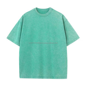 Oem Wholesale Washed Tee Heavy Weight Tshirt Dtg <b>Black</b> Regular Fit Graphic Acid Wash Vintage Custom Print Unisex T-Shirt - Product Image 5