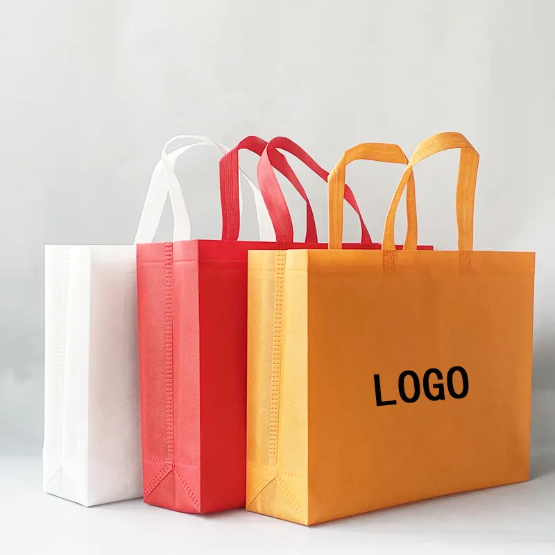 En kaliteli yeniden kullanılabilir ucuz özel logo polipropilen wovenfabric alışveriş çantası promosyon eko pp lamine olmayan dokuma çanta