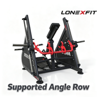 Machine à rames à angle de 65 degrés avec support de poitrine, entraîneur de dos à charge de plaques, siège réglable, poignée rotative, équipement de gym commercial