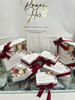 Boîte en papier personnalisée pour cadeaux de mariage, emballage de friandises à emporter, emballage de chocolats, boîtes à macarons, boîtes à cupcakes