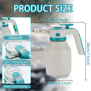 New Product 2L Electric Foam <b>Sprayer</b> Durable PE Plastic Anti-Explosion Battery Powered Handheld Cleaning Tool Electric Foam Pot - Product Image 3