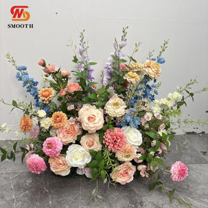 Roses artificielles en soie lisses, assortiment de couleurs, taille personnalisable, design asymétrique, fleurs pour la scène et les allées - Product Image 2