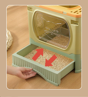 Kitty Litière pour chat Boîte automatique App Wifi Contrôle à faible bruit Autonettoyant Litière pour chat Nettoyant Grand