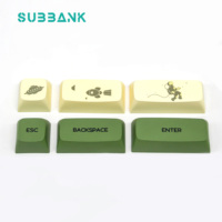 Subbank 108 Keys PBT Sublimation Keycaps Custom Printing Logo Dye-Sub Mechanical Keyboard Keycaps Set for Gamer & Office Typing