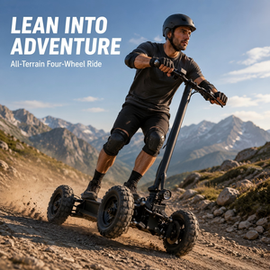 Vente en gros usine – Trottinette électrique tout-terrain <span class=keywords><strong>4</strong></span> roues motrices de 11 pouces, pliable, à châssis inclinable, véhicule haute vitesse, OEM ODM - Product Image 1