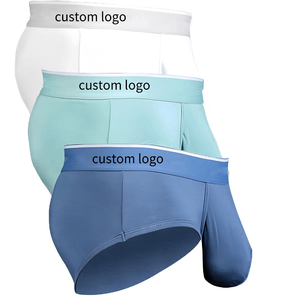 Calzoncillos bóxer transpirables cómodos para hombre, ropa interior con bolsa grande y patrón impreso - Product Image 1