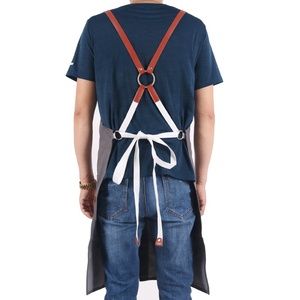 CHANGRONG Tablier de cuisine personnalisé unisexe Durable Denim jambe fendue sans manches Outil de nettoyage pour hommes femmes Cuisine unisexe - Product Image 3