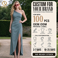 Robe longue moulante asymétrique en lin et coton pour femme, coupe ajustée, fente haute, élégante, fabrication chinoise, support OEM/ODM personnalisé