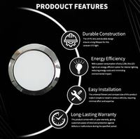 Lumière de plafond intérieure LED 12V pour camping-car, caravane, camion, bus, 2,5W, garantie de 3 ans