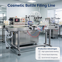 Machine de remplissage de liquides à 4 têtes, équipement de remplissage de bouteilles, machine de remplissage automatique de liquides pour les produits alimentaires, les boissons et les produits liquides quotidiens