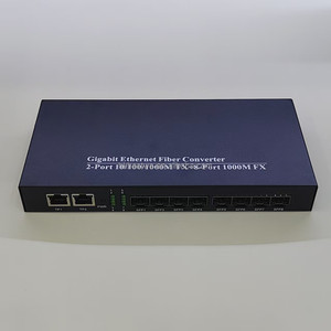 ตัวแปลงไฟเบอร์ออปติกจากโรงงานจีน 8SFP 2RJ45 ตัวแปลงไฟเบอร์ SFP เป็น RJ45 แบบกิกะบิต - Product Image 2