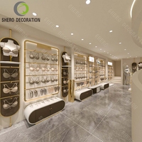 Estante de ropa de exhibición de tienda de lujo moderno, tienda de lencería MDF de hierro de acero, diseño de interiores, ropa interior, tiendas, muebles de exhibición