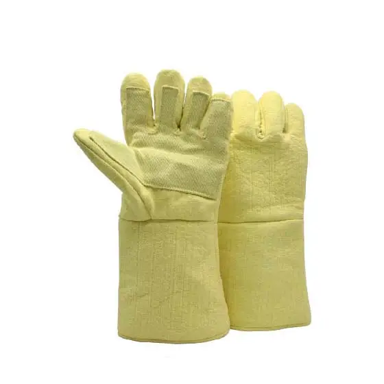 36/45cm aramid fabric gloves, Heat resistant Double ply Heat resistant Food contact BBQ gloves 1414 para aramid