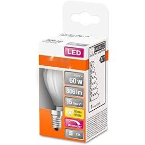 Lámpara LED esférica mate regulable E14 6,5W 2700K, ideal para iluminación ambiental y decoración en hogares y oficinas. - Product Image 3