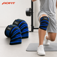Aofeite en gros Super pas cher prix usine gym fitness sécurité sport powerlifting haltérophilie wraps genou bandage