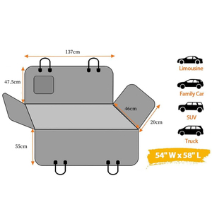 Housse de siège de voiture pour chien de compagnie tapis de protection pour extérieur voyage camion SUV matelas pneumatique anti-dérapant étanche chiens housses de siège arrière de voiture - Product Image 5