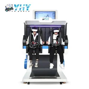 YHY Double 9D Roller Coaster Game Machine Simulator Virtual Reality Cinema Chair 2 Seats 9D Vr 360