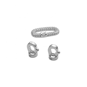 Fermoirs à ressort personnalisés en argent sterling 925 plaqué or 18 carats avec zircon, pour bracelets, colliers et breloques DIY, motif fleur, type homard - Product Image 2