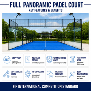 Cancha <span class=keywords><strong>de</strong></span> Pádel Panorámica Completa, Precio <span class=keywords><strong>de</strong></span> Fábrica DF Sports, Plataforma Deportiva para Pádel - Product Image 3