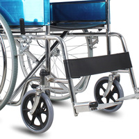 Fauteuil roulant manuel pliable Chuangen CL-809 Basic 809, structure en acier chromé robuste, capacité 100 kg, utilisation intérieure