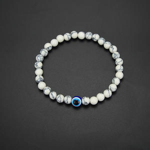 Bracciale occhio di diavolo europeo e americano 6mm occhio di tigre pietra mappa di pietra uomo e donna marea male occhi azzurri braccialetto di perline - Product Image 6
