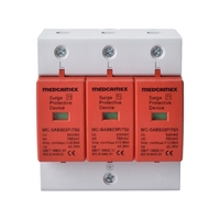 Parafoudre solaire éolien MC-SAB803P/750 T1+T2 SPD 12.5KA Iimp 80KA 750VAC 3P en matériau PBT, protection contre les surtensions, temps de réponse 25nS