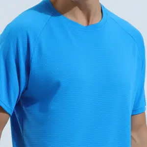 Camisa absorvente de umidade tecido atlético reciclado 4D tecido esportivo jacquard 75 denier dry fit poliéster PU MA roupas esportivas