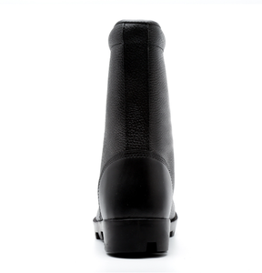 Botas Tácticas Negras con Grabado en Relieve de Cuero Genuino de Grano Completo HBL0105-3 - Product Image 6