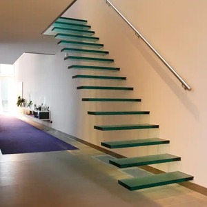 OEM Moderne Glas-Freischwebetreppe Freitragend 10+1,52+10mm Laminiertes Gehärtetes Glas Inneninstallation Umweltfreundlich Langlebig - Product Image 6