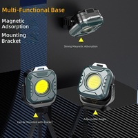 Linterna de Camping COB OEM con Llavero, Magnética, Recargable por USB C, 350LM, ABS, Aluminio, Mini Lámpara de Trabajo, para Exteriores, EDC, con Logotipo Personalizado