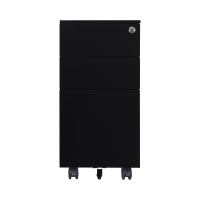 Mobilier de bureau Piédestal mobile Armoire de bureau mobile Rangement mobile Acier Classeur mobile à 3 tiroirs Piédestal roulant