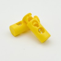 Verrou de cordon en nylon couleur personnalisée, double trou, à ressort, avec embout, fixation pour cordon de serrage, placage sans nickel, taille personnalisable