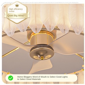 พัดลมเพดานก๊าซ USB แบบมองไม่เห็นไฟที่ทันสมัยควบคุมด้วยรีโมท LED รับประกัน5ปี - Product Image 3