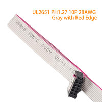 Maßgefertigtes IDC 2,54 mm Rastermaß 10-poliges Flachkabel UL2651 28AWG 2x5 Positionen 10-Wege-Buchsenkabel Verlängerungsbandkabel