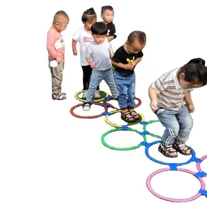 Anak-anak permainan otak hoptch lompat cincin lingkaran Set Anak Permainan sensorik dalam ruangan luar ruangan untuk latihan olahraga dan hiburan mainan
