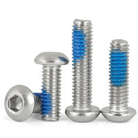 INOX AISI Stainless Steel 304 316 ANSI 304 316 patch Nylock merah biru segi enam Torx lubang silang sekrup mesin kepala panci