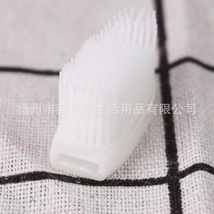 Nano Toothbrush Head Replacement White Adult Manual Bristle Antibacterial Silicone NANO-M - Product Image 3