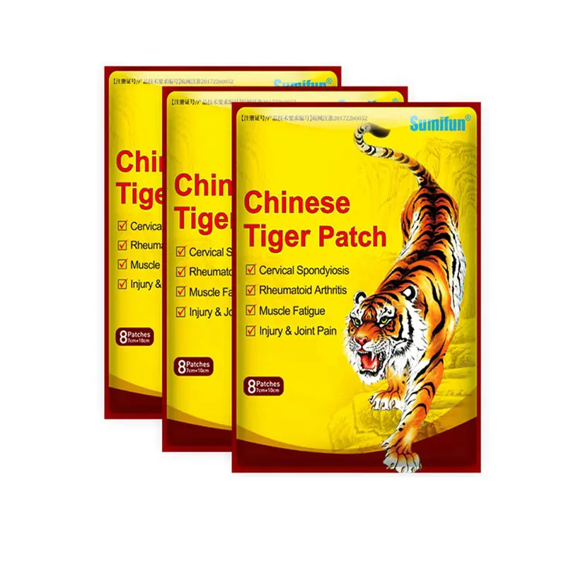 Sumifun Bengal Tiger Plaster Patch for Joint Back Knee Rheumatism Arthritis Pain Relief Balm Sticker Arthritis 1 Pack/8 Pieces