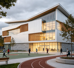 Complexe sportif en acier à 2 et 3 étages, dédié à la communauté publique, avec un aménagement d'activités pour tous les âges, un intérieur lumineux et <span class=keywords><strong>ventilé</strong></span>, résistant aux intempéries - Product Image 1