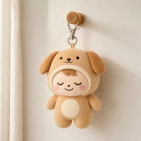 Porte-clés Peluche Chiot Personnalisé à Capuche, Breloque Mignonne pour Sac, Vente Chaude, Fabrication OEM ODM, Jouet Cadeau pour Promotion EN71 ASTM