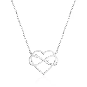 Individuelles liebes-Unendliches-Name Kain-Halsband Edelstahl-Anhänger für Halskette Geschenk für Damen Drop-Shipping