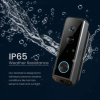 Nouvelle sonnette de porte WiFi avec caméra, étanche IP65, alimentée par batterie, 5MP, grand angle de 190 degrés, audio bidirectionnel, interphone, application CloudEge, solaire