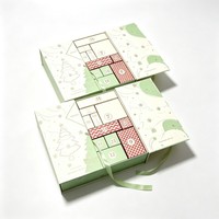 Boîte de calendrier de l'avent de Noël verte de luxe, double porte, cadeaux, cosmétiques, emballage rigide, boîte personnalisable avec compartiments