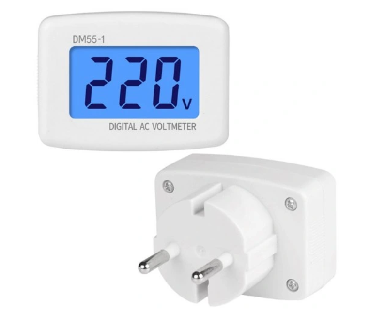 Высококачественный Цифровой вольтметр переменного тока 110-300 В 220 В 230 В, цифровой вольтметр, заглушка, домашний измеритель напряжения, тестер DM55-1 США ЕС