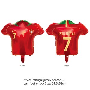 Globos de Jersey de Fútbol Estilo Flotante de 58 cm, Tamaño Grande, Logotipos de Equipos Nacionales, Decoración para Fiestas Deportivas - Product Image 5