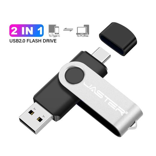 Swivel Memory Stick Usb 3.0 Type c Pendrive 16gb 32gb 64gb 128gb 256gb Dual Android Usb c Flash Drive 2 in 1 for Mobile