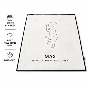 <span class=keywords><strong>Couverture</strong></span> personnalisée de haute qualité avec motif sur mesure, imprimé photo, nom de bébé, date de <span class=keywords><strong>naissance</strong></span>, 1 pièce, livraison directe, fournisseur depuis 10 ans - Product Image 3