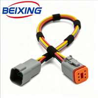 Harnais de câblage BeiXing A00076 personnalisé à 6 broches, connecteur allemand blindé en nylon IP67 12V, âme en cuivre, résistant aux chocs, compatible avec le climatiseur de voiture