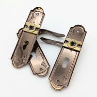 Ensemble de poignées de porte en alliage de titane avec serrure à mortaise silencieuse et levier pour chambre, salle de bain, bureau