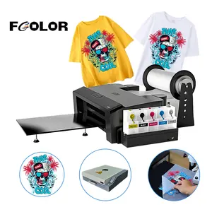 Fcolor ücretsiz kargo abd A3 rulodan ruloya BASKI MAKİNESİ A3 DTF yazıcı L1800